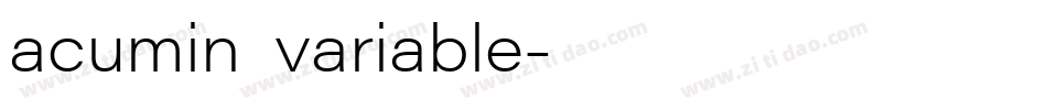 acumin variable字体转换